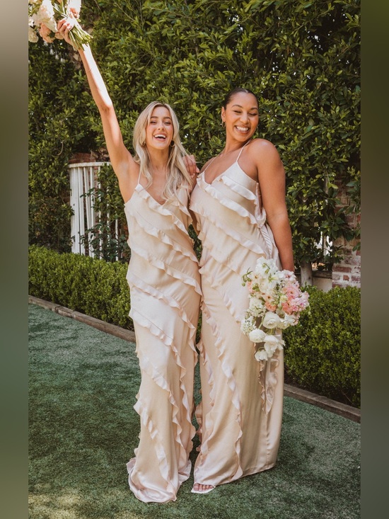 Show Me Your MuMu Dresses & Skirts - Show Me Your MuMu Champagne Romance Ruffle Dress